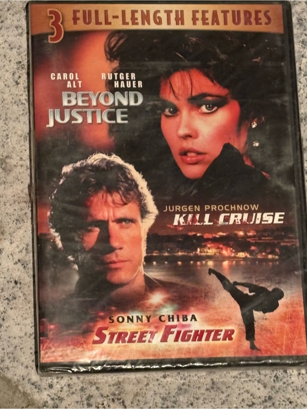 3 Full-Length Features DVD — Beyond Justice / Kill Cruise / Street Fighter